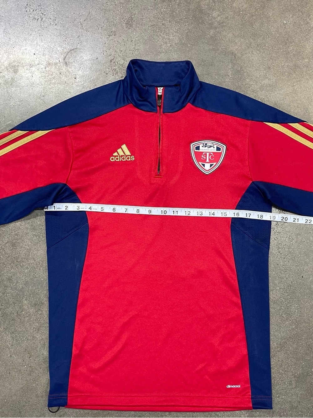 Adidas Climacool STC Hurricane Soccer 1/4 Zip Jacket - Picture 6 of 9